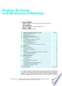Analyse de traces et d’ultratraces d’éléments