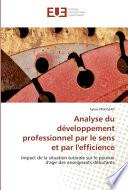 Analyse du développement professionnel par le sens et par l'efficience