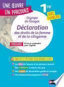 Analyse et étude de l'oeuvre–La Déclaration des droits de la femme et de la citoyenne d'Olympe de Gouges-BAC Français 1re 2022 -Parcours associé Ecrire et combattre pour l'égalité-EPUB 2021