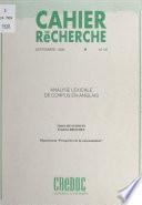 Analyse lexicale de corpus en anglais