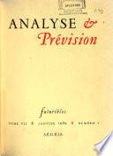 Analyse & prévision