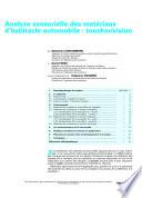 Analyse sensorielle des matériaux d’habitacle automobile : toucher/vision