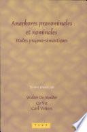 Anaphores pronominales et nominales