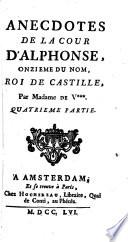 Anecdotes de la cour d'Alphonse, onzième du nom, roi de Castille
