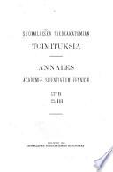 Annales Academiae Scientiarum Fennicae. Ser. B.