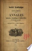 Annales agricoles, scientifiques et industrielles du Département de l'Aisne