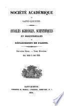 Annales agricoles, scientifiques et industrielles du Département de l'Aisne