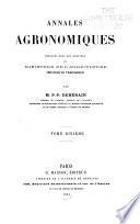 Annales agronomiques publiées sous les auspices du Ministère de l'agriculture (Direction de l'agriculture) ...