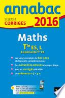 Annales Annabac 2016 Maths Tle ES, L