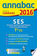 Annales Annabac 2016 SES Tle ES