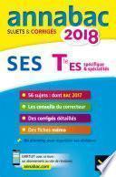 Annales Annabac 2018 SES Tle ES