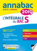 Annales Annabac 2019 L'intégrale Bac S
