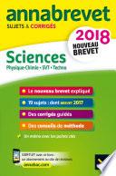 Annales Annabrevet 2018 Physique-chimie SVT Technologie 3e