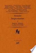 Annales bergsoniennes, II