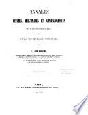 Annales civiles militaires et généalogiques de Pays d' Avranches ou de la toute Basse - Normandie