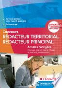 Annales corrigés Rédacteur Territorial / Rédacteur Principal Catégorie B - 2015 - 2016
