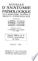Annales d'anatomie pathologique et d'anatomie normale médico-chirurgicale