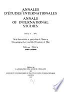 Annales d'études internationales
