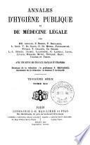 Annales d'hygiène publique et de médecine légale