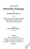 Annales d'hygiène publique et de médecine légale