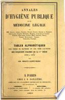 Annales d'hygiène publique et de médecine légale