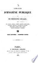 Annales d'hygiène publique et de médecine légale
