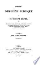 Annales d'hygiène publique et de médecine légale