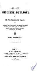 Annales d'hygiène publique et de médecine légale
