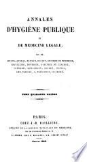 Annales d'hygiène publique et de médecine légale