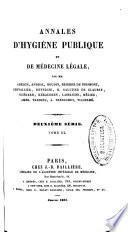 Annales d'hygiène publique et de médecine légale