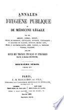 Annales d'hygiène publique et de médecine légale