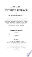Annales d'hygiène publique, industrielle et sociale
