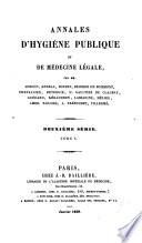 Annales d'hygiène publique, industrielle et sociale