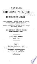 Annales d'hygiène publique, industrielle et sociale