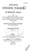Annales d'hygiène publique, industrielle et sociale