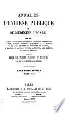 Annales d'hygiène publique, industrielle et sociale ...