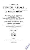 Annales d'hygiène publique, industrielle et sociale