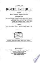 Annales d'oculistique