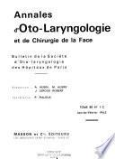 Annales d'oto-laryngologie et de chirurgie cervico faciale