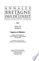 Annales de Bretagne et des pays de l'ouest, Anjou, Maine, Touraine