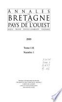 Annales de Bretagne et des pays de l'ouest, Anjou, Maine, Touraine