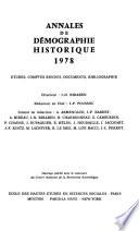 Annales de démographie historique