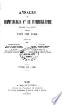 Annales de dermatologie et de syphiligraphie