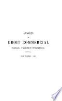 Annales de droit commercial et industriel français, étranger et international