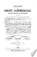 Annales de droit commercial et industriel français, étranger et international