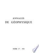 Annales de géophysique