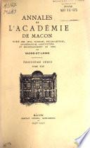 Annales de l'Académie de Mâcon