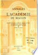 Annales de L'Académie de Mácon