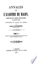 Annales de l'Académie de Mâcon