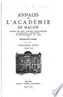 Annales de L'Académie de Mácon
